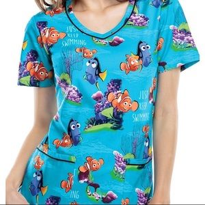 Cherokee Tooniforms Nemo Scrub Top - Medium